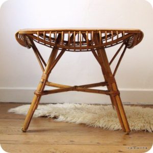 Table basse rotin