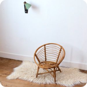 Fauteuil enfant rotin