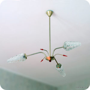 Lustre 3 branches tulipe 50