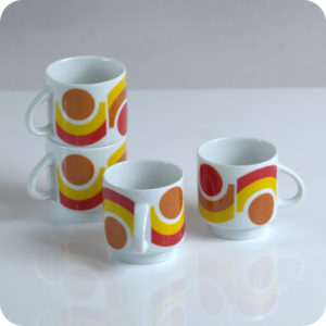 Lot de tasses expresso 70’s