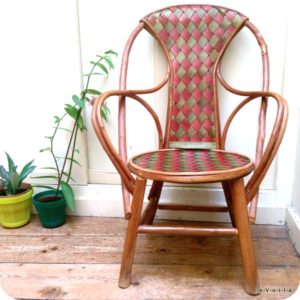 Fauteuil tressé vintage