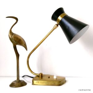 Lampe diabolo laiton/noire