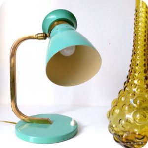 Lampe diabolo laiton/verte